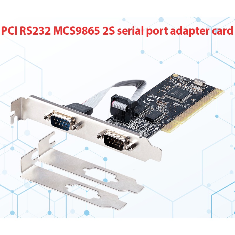 Card chuyển đổi PCI thường sang 2 COM RS232 chip MCS9865 win XP-7-8-10-11