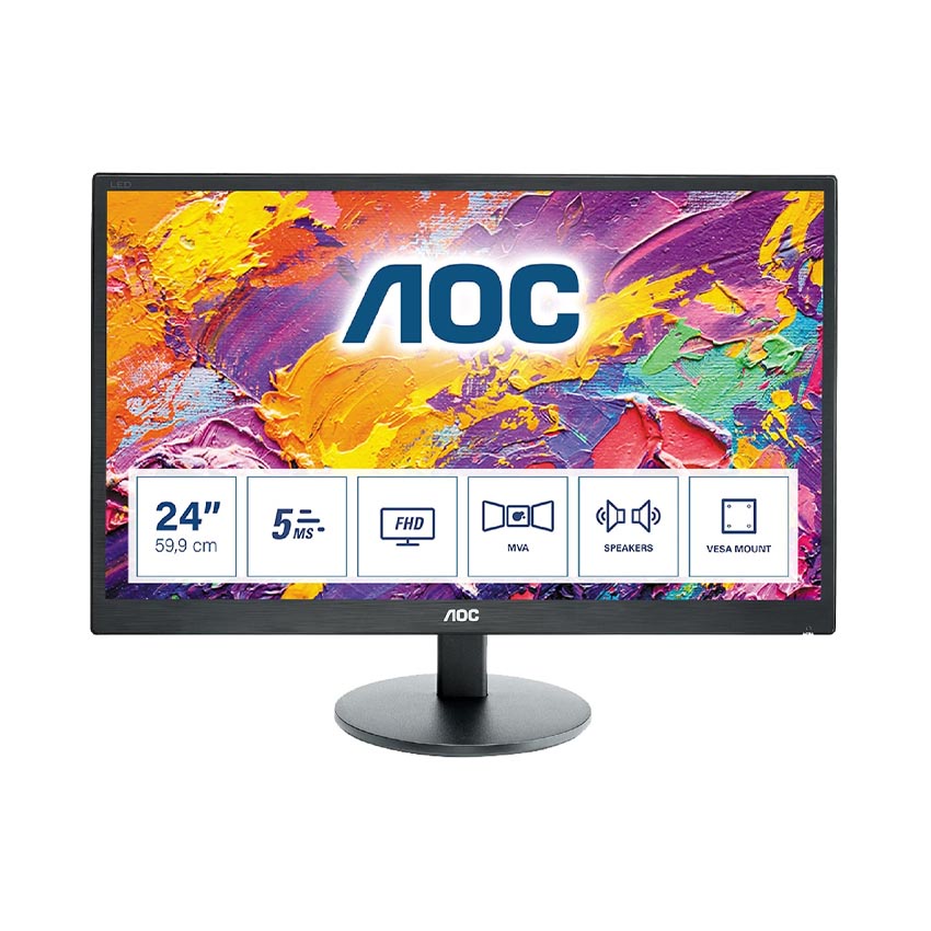 Màn hình AOC M2470SWH/74 (23.8 inch/FHD/VA/60Hz/5ms/250nits/HDMI+VGA)