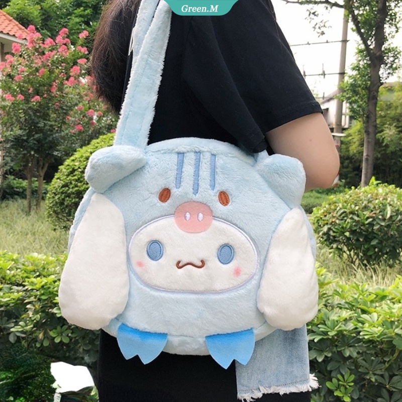Túi Tote Đeo Vai / Xách Tay Phủ Lông Hình Cinnamoroll Melody Kuromi Kawaii Thời Trang Làm Quà Tặng Cho Bạn Gái