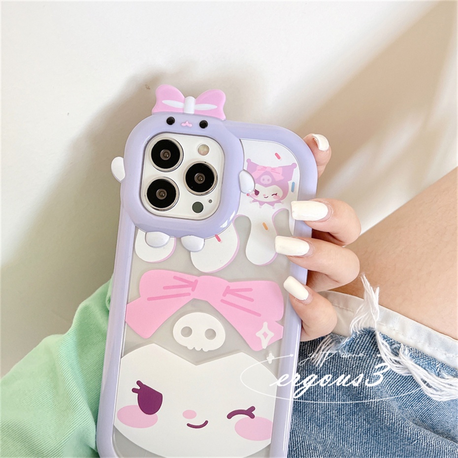 Ốp điện thoại Kuromi họa tiết hoạt hình dễ thương cho Vivo Y12s Y12A Y20 Y20S Y20i Y21 Y21s Y33s Y02s Y16 Y19 Y15A Y15S Y1s Y91C Y91i Y35 T1X Y17 Y15 Y12 Y22 Y22S Y02 V23e V25 V23 V20Pro Y33T Y50 Y30i S1 Y20G Y30G
