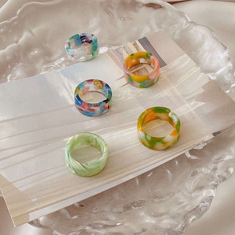 Set 5 Nhẫn Đính Đá Phong Cách Cổ Điển Độc Đáo Cho Nữ