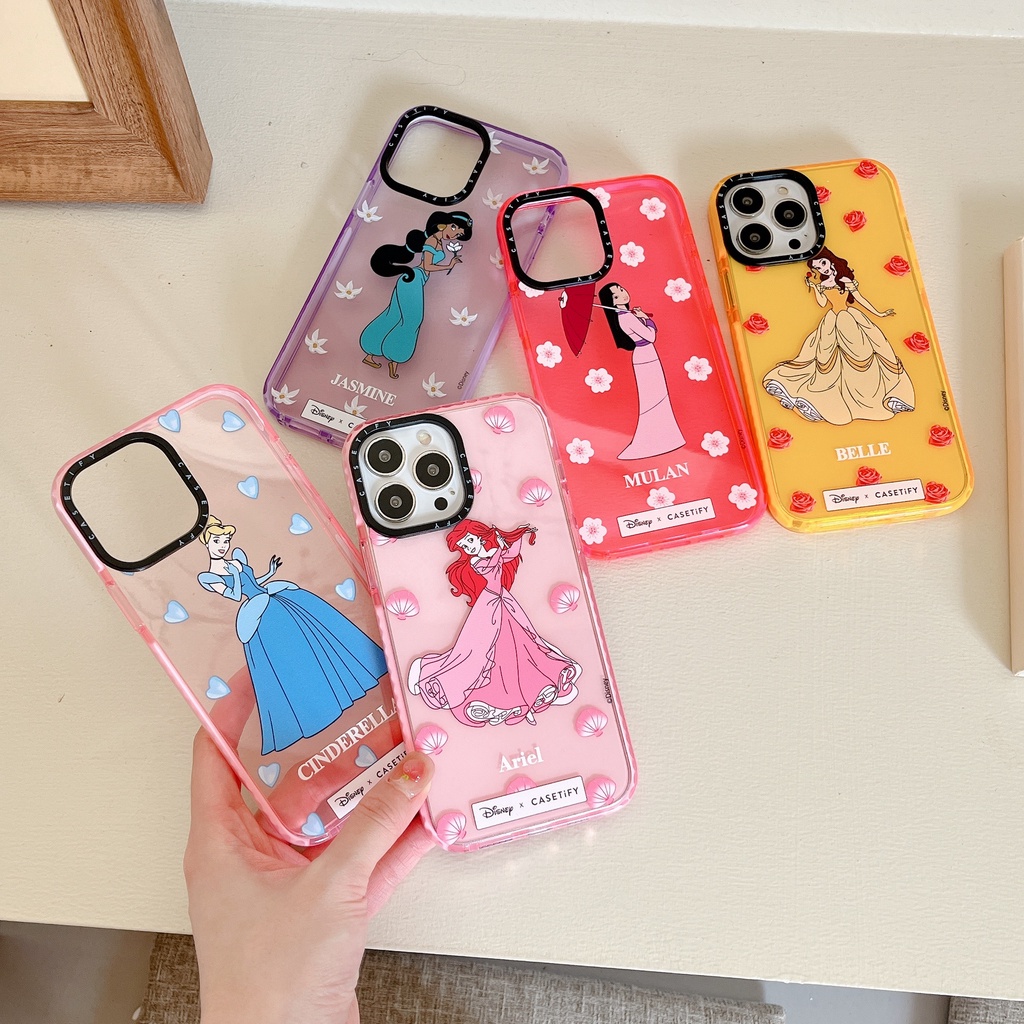 Casetify Ốp Điện Thoại Mềm Trong Suốt In Hình Công Chúa Disney Cho iPhone 15 14 13 12 11 Pro Max 7 8 Plus SE X XR