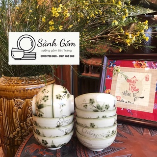 SET 10 BÁT CƠM BÁT TRÀNG - VẼ TAY