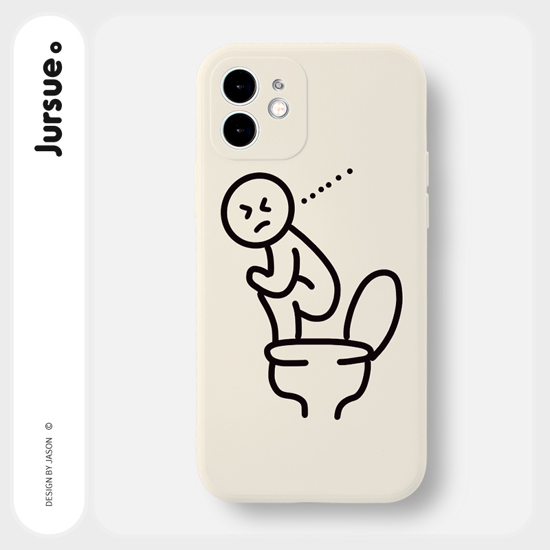 Ốp lưng JURSUE mềm hình cặp đôi dễ thương đẹp cho iPhone 13 12 11 Pro Max SE 2020 X XR XS 8 7 ip 6S 6 Plus kute Y1806