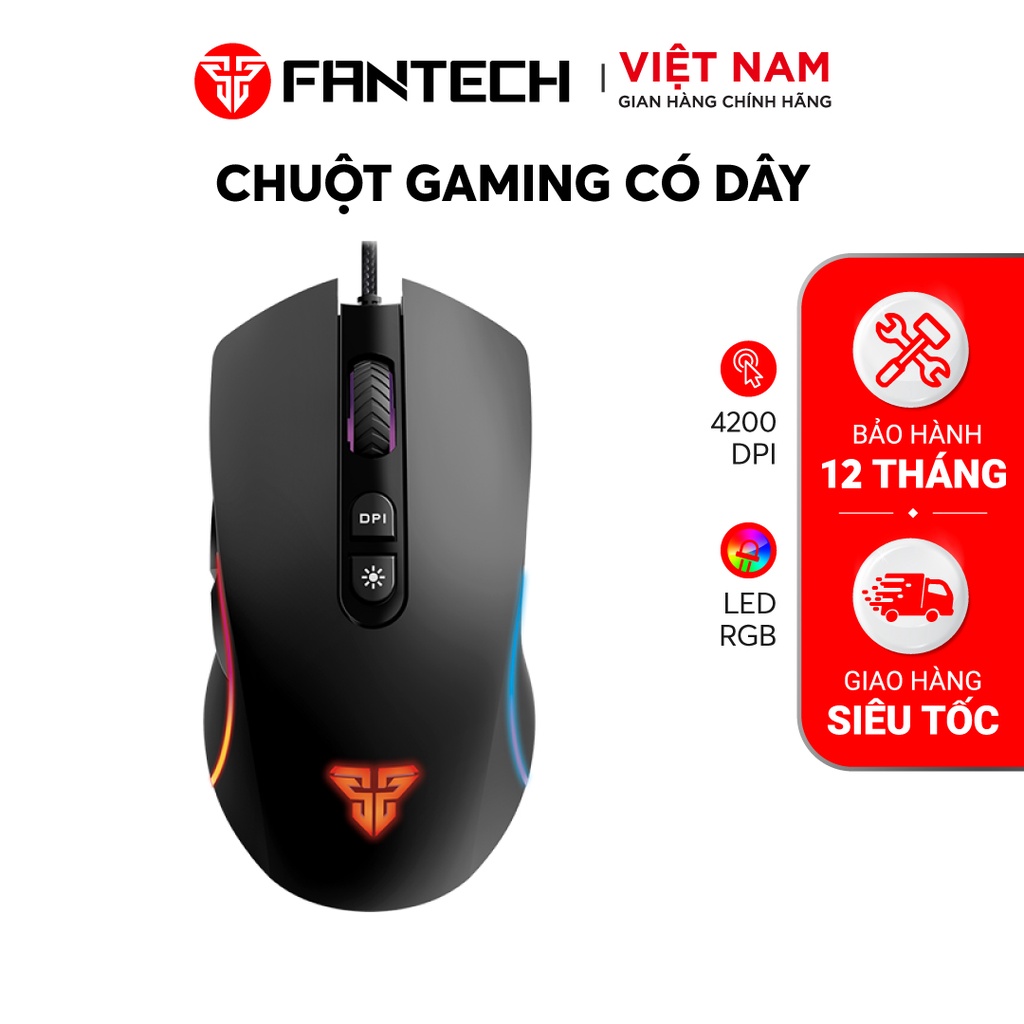 Chuột Gaming FANTECH X16 THOR II 4200DPI LED RGB 168 Triệu Màu 6 Phím Macro Phần Mềm Tùy Chỉnh Riêng -  Hàng Chính Hãng