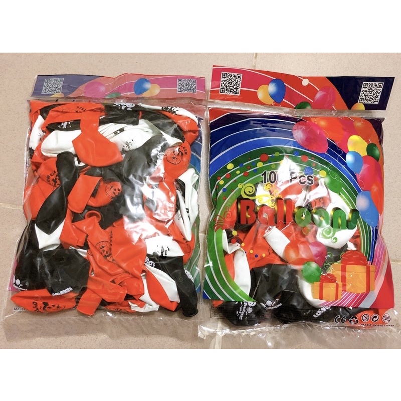 Bịch gần 100 quả bóng bay trang trí Halloween