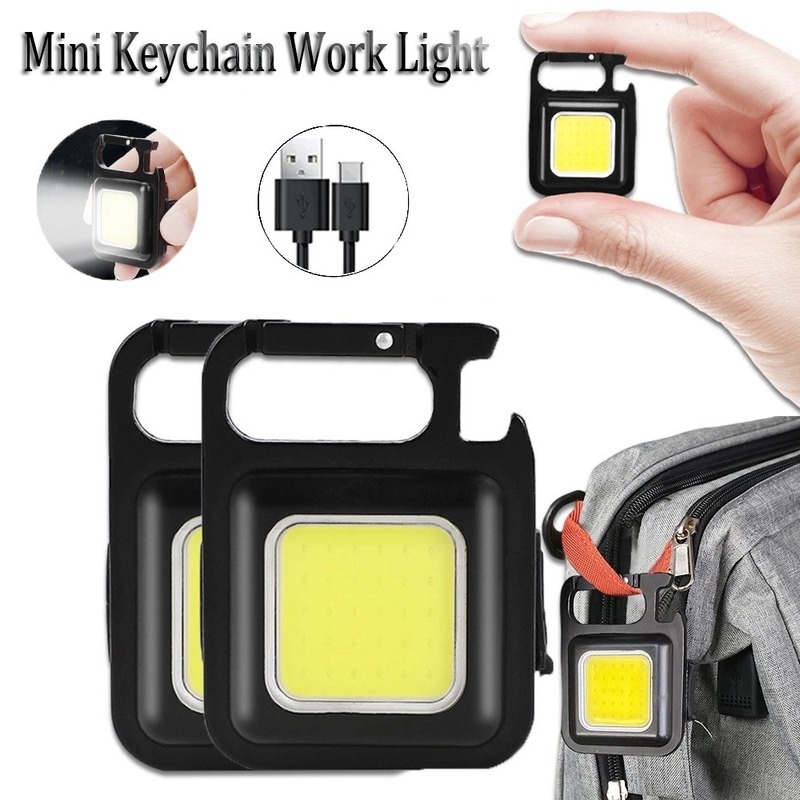 Đèn Pin LED Mini 3 Chế Độ Kèm Móc Khóa Tiện Dụng