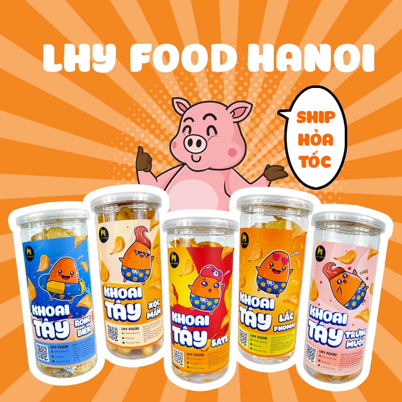 Khoai Tây Các Vị: Phô Mai - Sa Tế - Xóc Mắm - Rong Biển - Trứng Muối Gói 200Gam LHY FOOD - Có Quà tặ