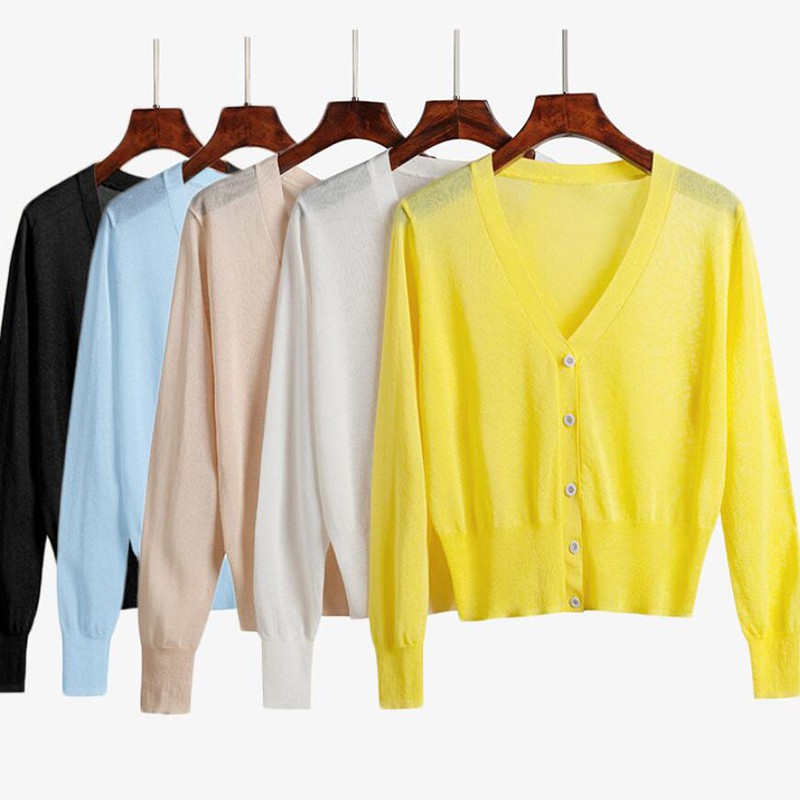 Áo Khoác Cardigan Dệt Kim Tay Dài Dáng Rộng Chống Nắng | BigBuy360 - bigbuy360.vn