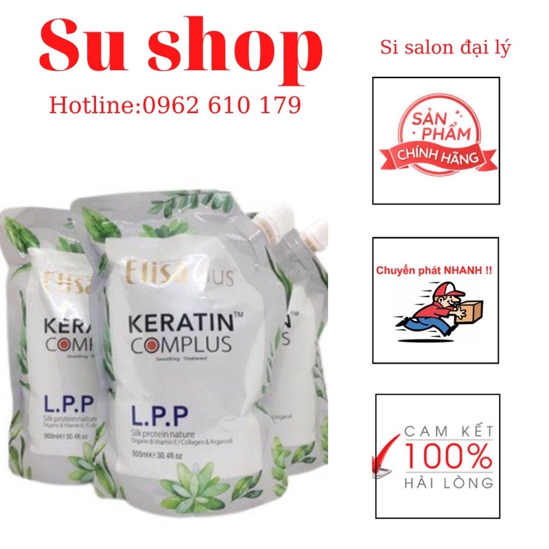 🌸🌸🌸HẤP Ủ TÓC PHỤC HỒI COLLAGEN MEN SỐNG ELISA KERATIN COMPLUS LPP 900ML🌸🌸🌸 hương thơm mềm mượt