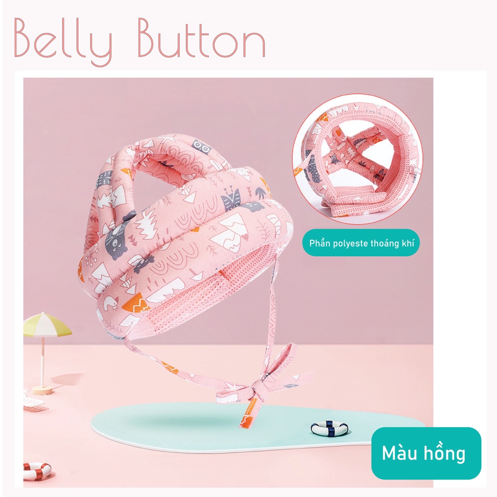 Mũ bảo hiểm BellyButton cho bé tập bò, tập đi, siêu nhẹ, siêu thoáng, điều chỉnh theo kích thước vòng đầu