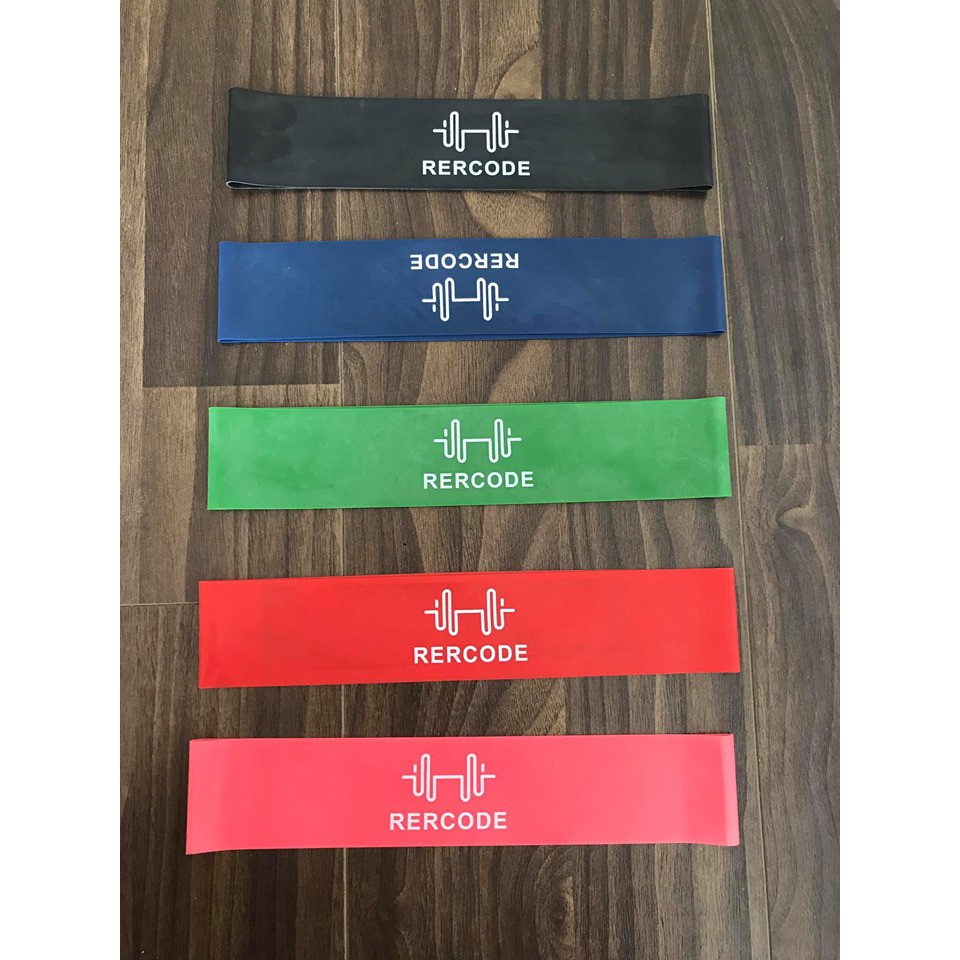 Dây kháng lực mini Band, Dây cao su kháng lực RERCODE tập chân mông, phụ kiện tập gym