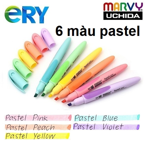 Pastel Liner - Bút dạ quang tone pastel Marvy 8000