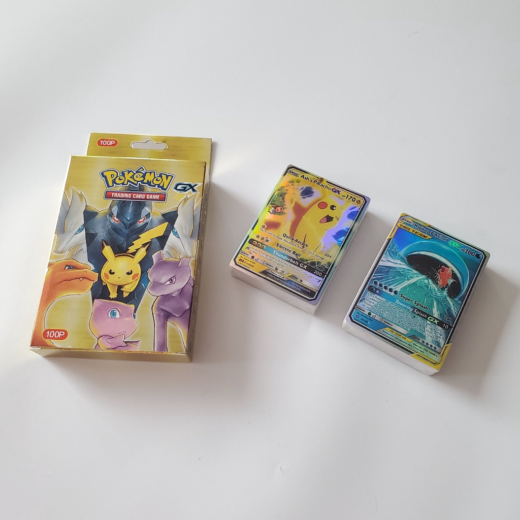 Set 100 Thẻ Bài Pokemon TCG Tiếng Anh EX GX