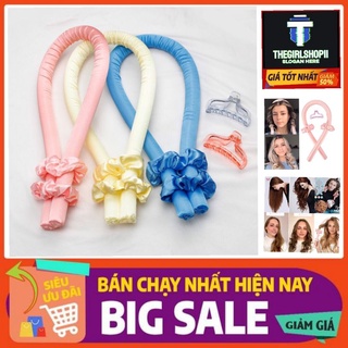 Thanh uốn tóc xoăn không dùng nhiệt | Thanh cuốn tóc lựa cao cấp, kèm kẹp