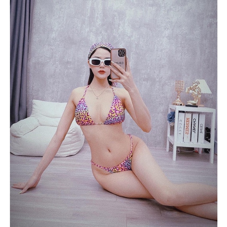 Bikini Đồ Bơi 3 Chi Tiết Beo 7 Màu EMMA