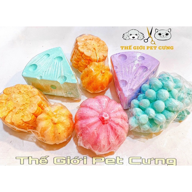 Mài Răng Canxi Hình Trái Cây/Hình Thú Hamster Thỏ Bọ