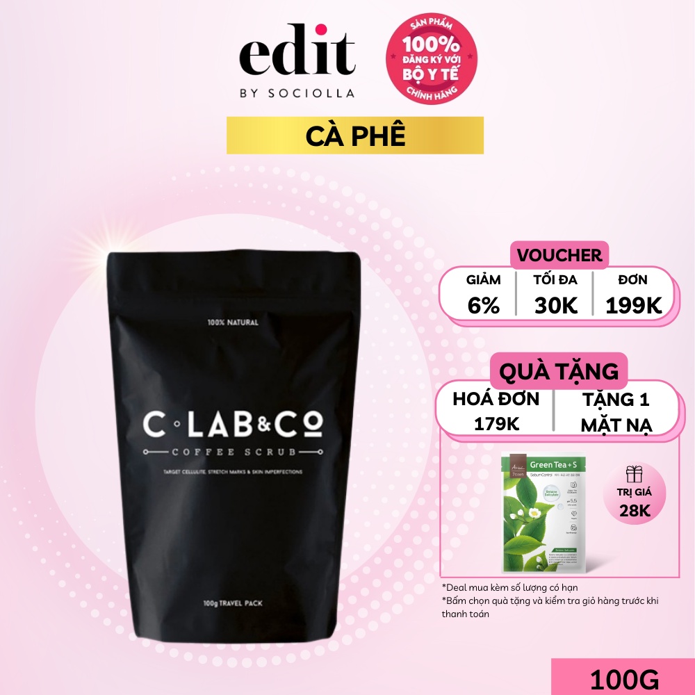 Tẩy tế bào chết C Lab &amp; Co chiết xuất Hạt Cà Phê Arabica 100g