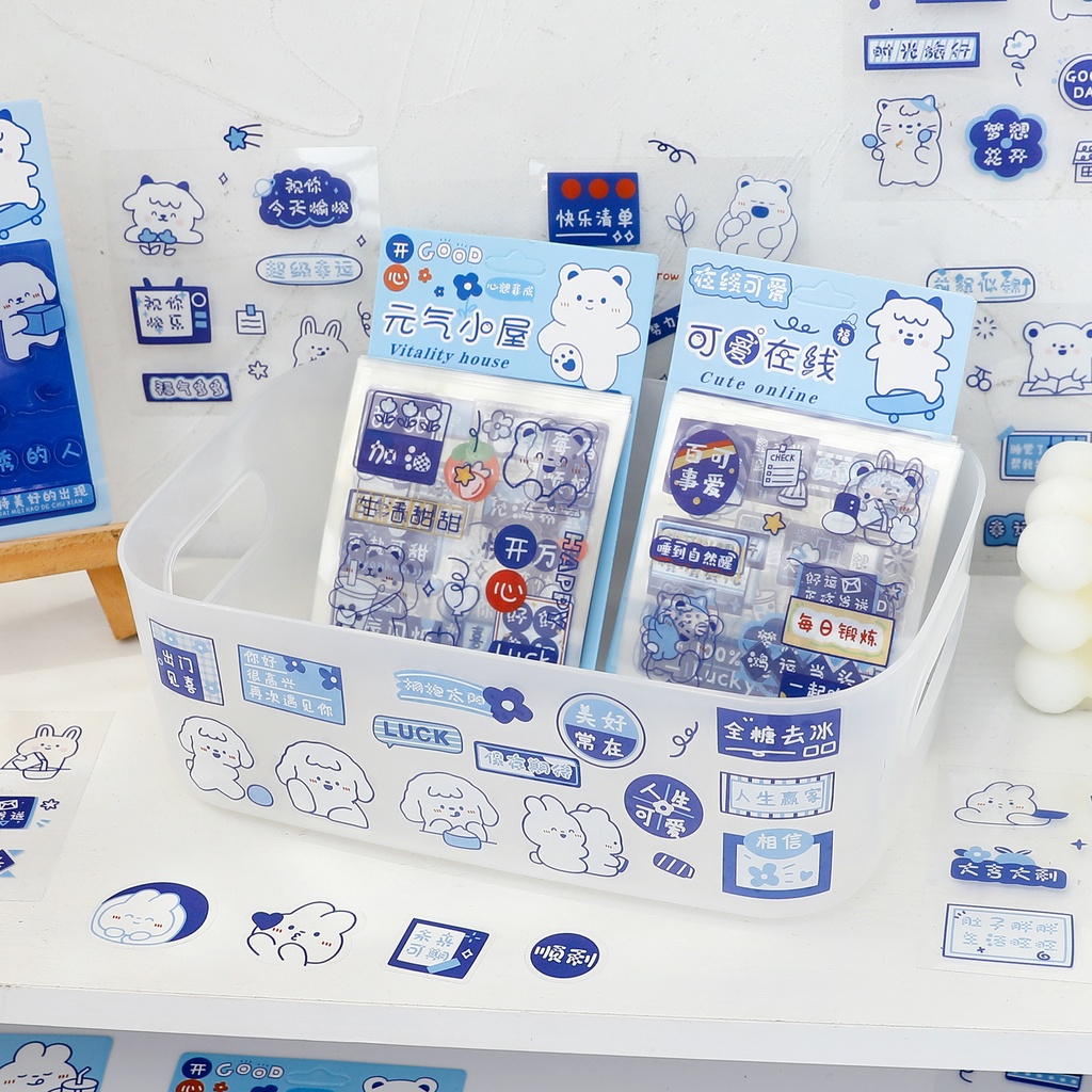 Bộ 20 Miếng Dán Chống Thấm Nước Họa Tiết Hoạt Hình Dễ Thương Trang Trí Nhật Ký