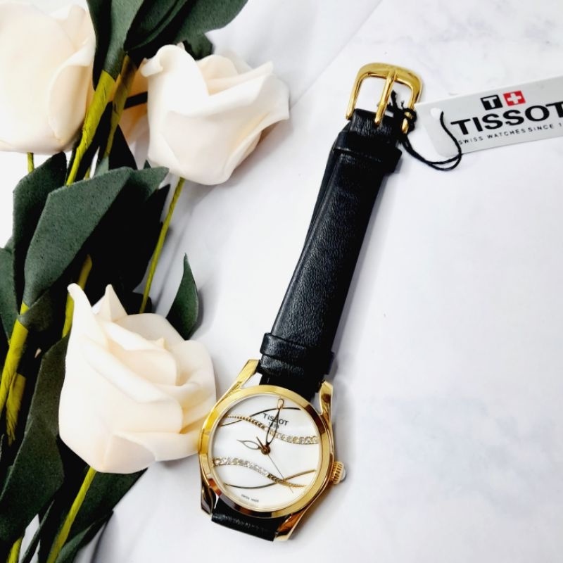 Đồng hồ Nữ Tissot Dây Da T112.210.33.111.00 Khảm Xà Cừ Kính Sapphire Cao Cấp