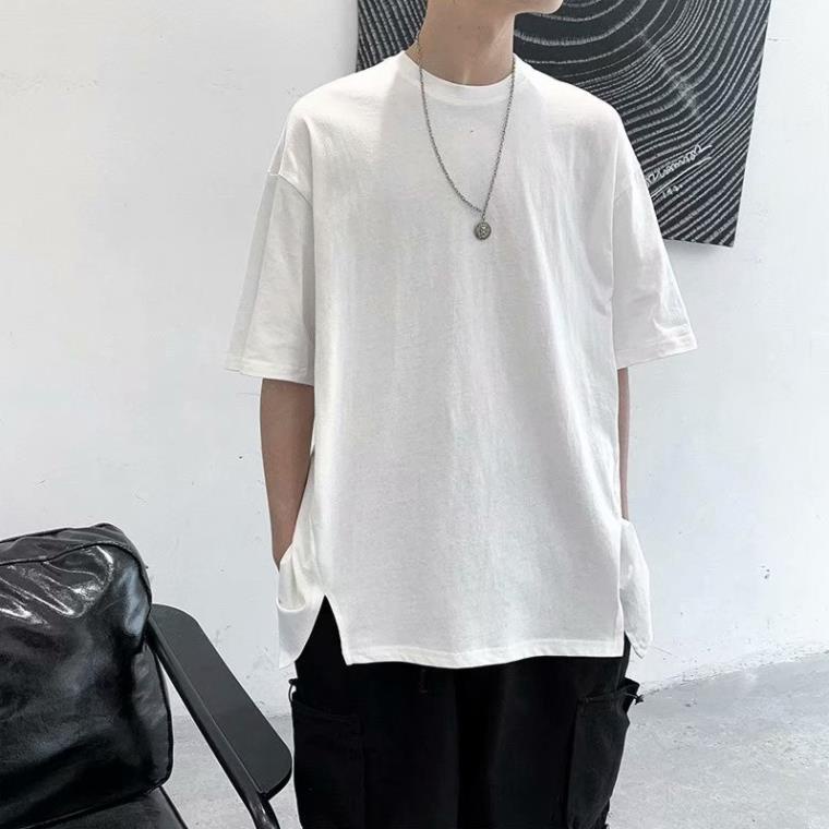 Áo kiểu xẻ tà thun tay lỡ unisex form rộng freesize <70kg Siêu đẹp hot trend phông hè 2021 nhiều mẫu Nam Nữ uptee layer