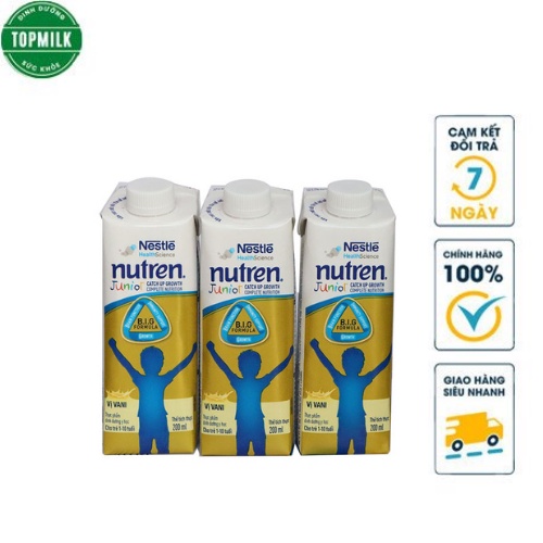 Sữa nước Nestle Nutren Junior vị Vani Combo 24 hộp 200ml date xa