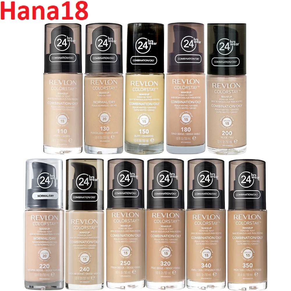 KEM NỀN REVLON COLORSTAY™ MAKEUP 24HRS WEAR cho da dầu và da hỗn hợp 30ml, Hana18 cung cấp hàng 100% chính hãng CHUANHOT