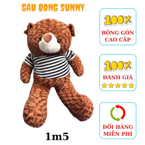Gấu Bông Teddy 1m5 ⚡️TẶNG 1 GẤU BÔNG CHUỐI⚡️ Cao Cấp Êm Mịn Đầy Đủ Kích Thước
