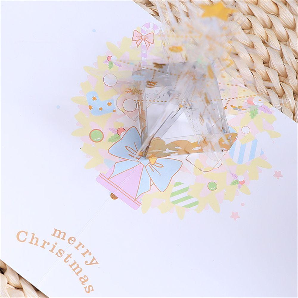 ZAIJIE24 Thiệp Giáng Sinh Đính Pha Lê Nhiều Họa Tiết Xinh Xắn