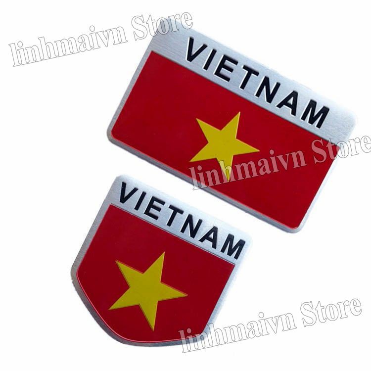 Logo Kim Loại Cờ Việt Nam 3D Dán Xe ô Tô MS-123- phụ kiện ô tô