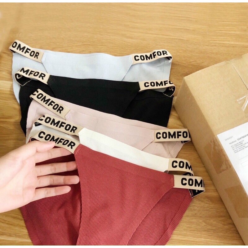 Quần lót nữ cotton mềm êm cạp sườn dây chữ sexy cá tính 986