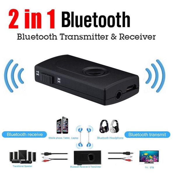 Bluetooth V4 Transmitter Receiver Wireless A2DP 3.5mm Stereo Audio Music Adapter