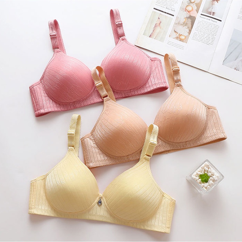 Áo ngực AOWEINISI hỗ trợ ngân ngực phong cách truyền thống tự nhiên đơn giản với cúp mỏng