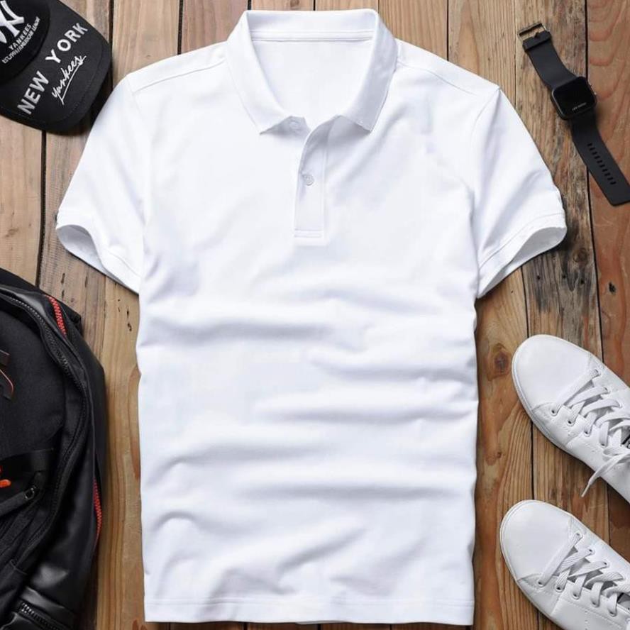 Áo thun Polo Nam trơn, Áo phông Polo cộc tay, Chất cotton, thấm mồ hôi, cực thoáng mát