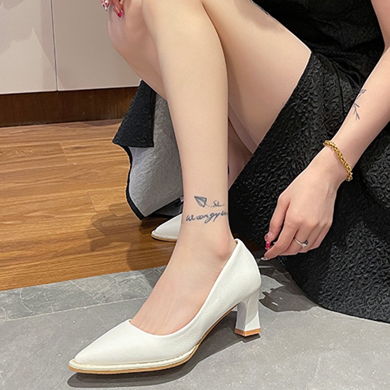 Giày Cao Gót Mũi Nhọn Phong Cách Pháp Cho Nữ