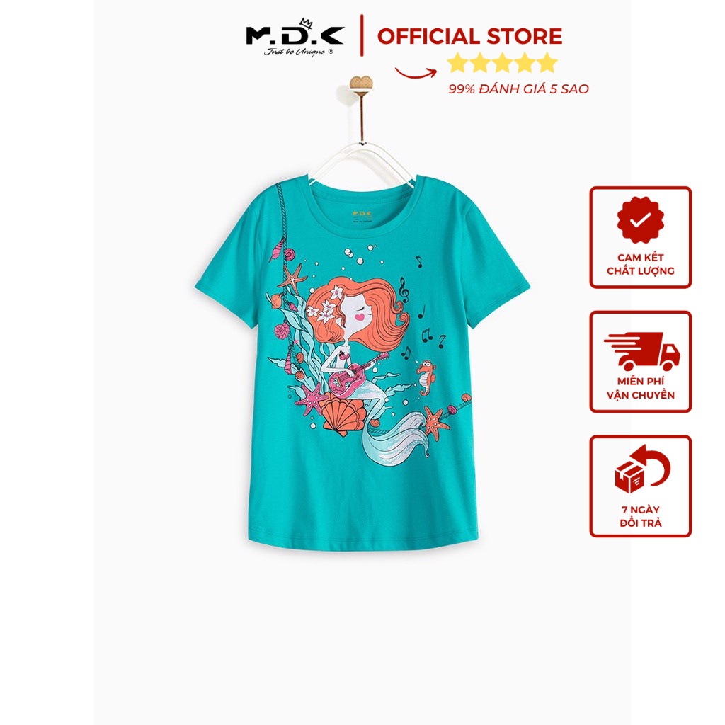 Áo Thun Bé Gái M.D.K Mermaid T-shirt M.D.K - chất liệu cotton mềm mại, thoáng mát
