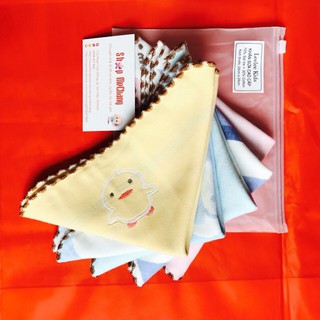 Sét 5 khăn mặt sợi tre leelee kids 25x25cm
