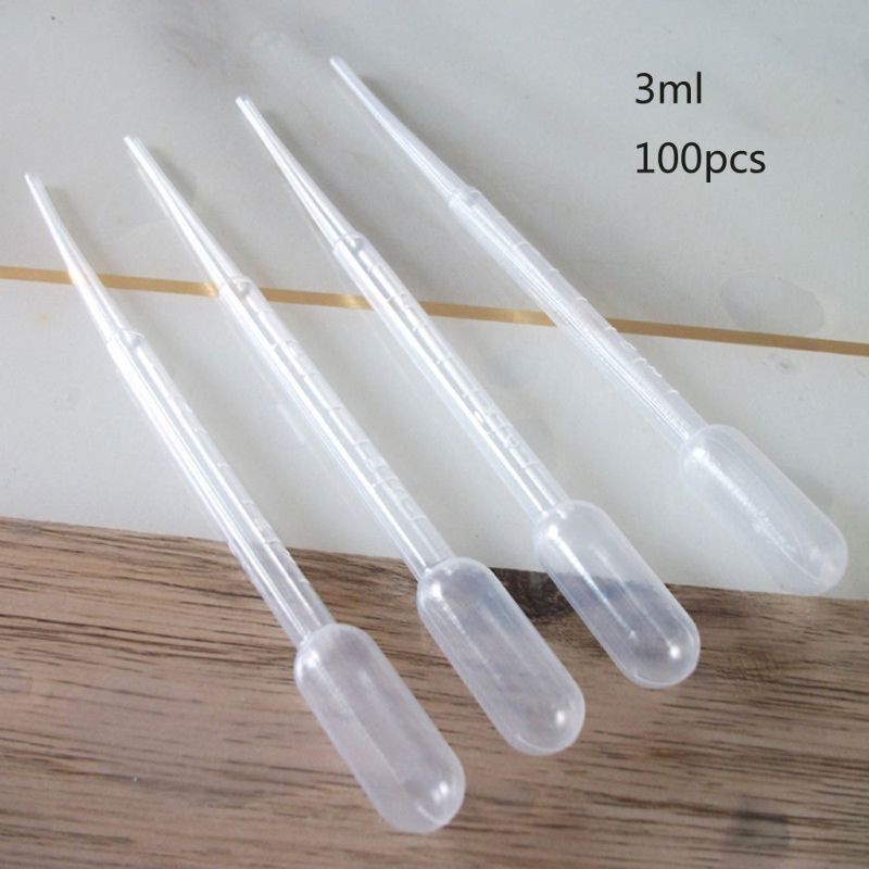Sa Set 100 Ống Nhỏ Giọt Bằng Nhựa Resin Dùng Một Lần