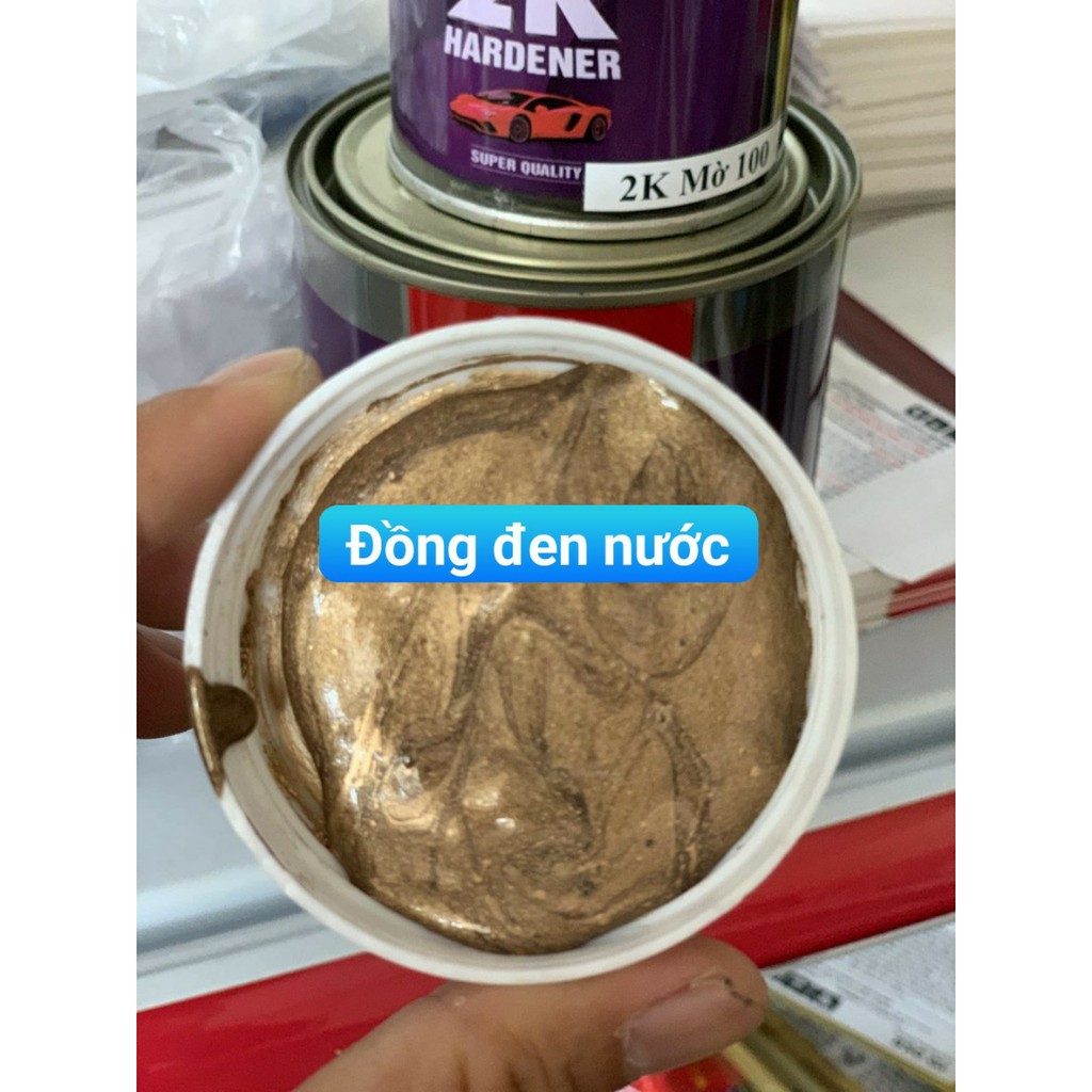 Combo 2 Lon Sơn chậu kiểng hệ nước màu đồng đen lon Mỗi lon 850gr