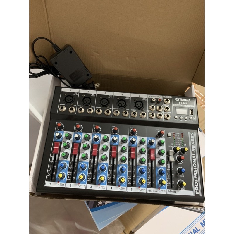 Mixer Yamaha F7 Livestream Karaoke, Bàn Mixer F7-MB Có Bluetooth