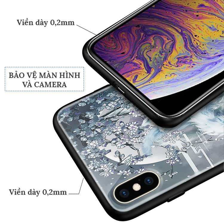 Ốp Kính Cường Lực In Hình Hồ Ly Tinh GIBNET Cho Iphone Se 2020 5 5S Se 6/7/8/6S/6Sp/6P/7P/8P/X/Xs/Xr/Xs Max