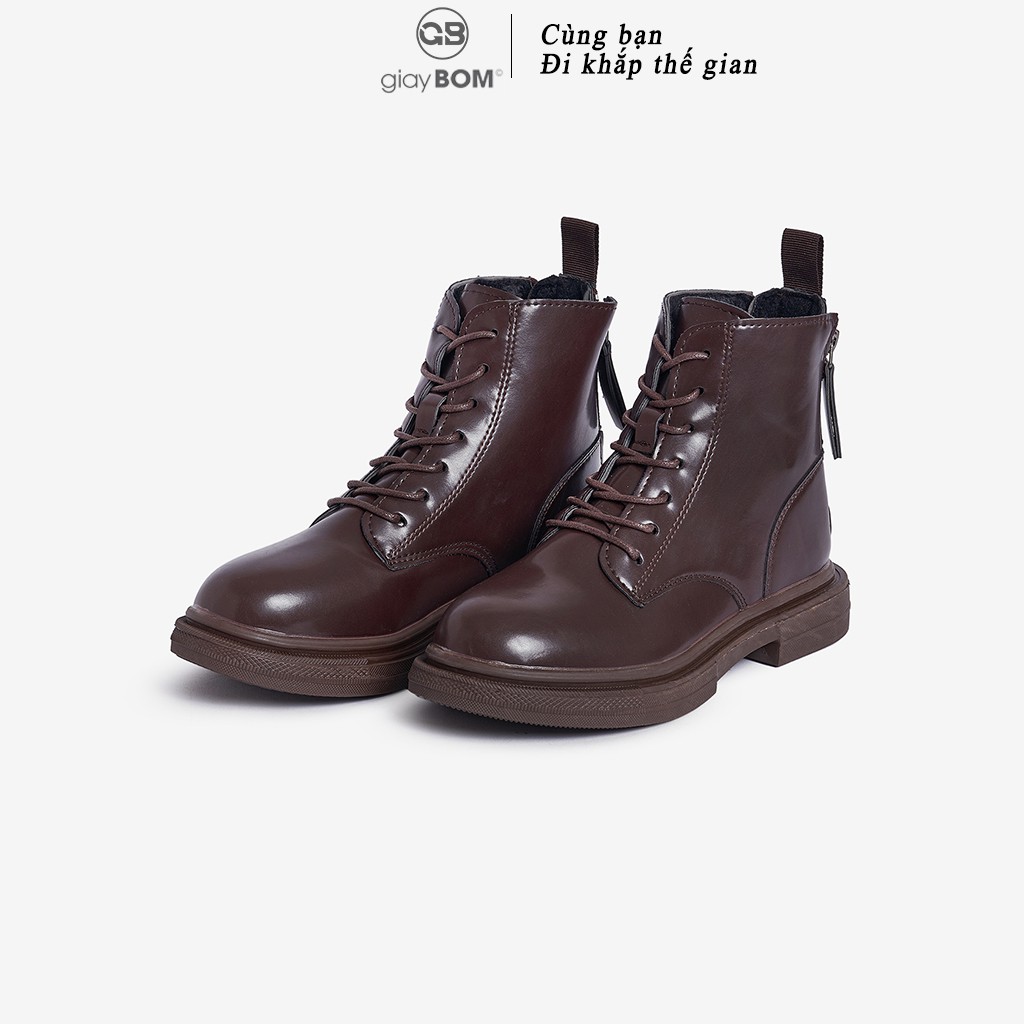 Giày Boots Nữ giayBOM Cổ Cao Khóa kéo Phí Sau Đế Cao 3 cm B1099 | BigBuy360 - bigbuy360.vn