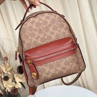 Balo nữ Coach da thật pha canvas siêu đẹp