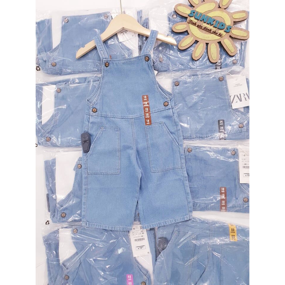 Yếm Jean Zara dáng quần lửng