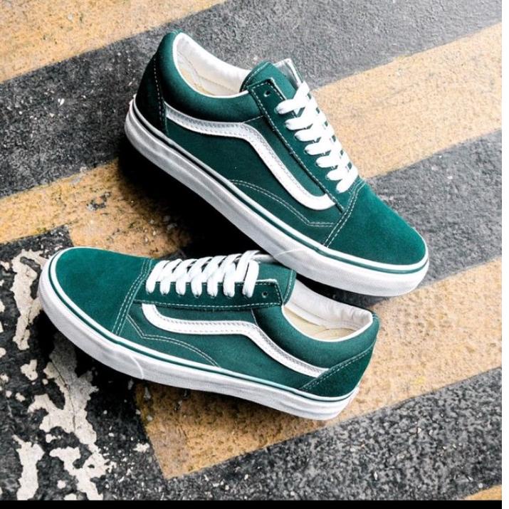 Giày Vans Old Skool Màu Xanh Lá Kiểu Dáng Trẻ Trung Năng Động