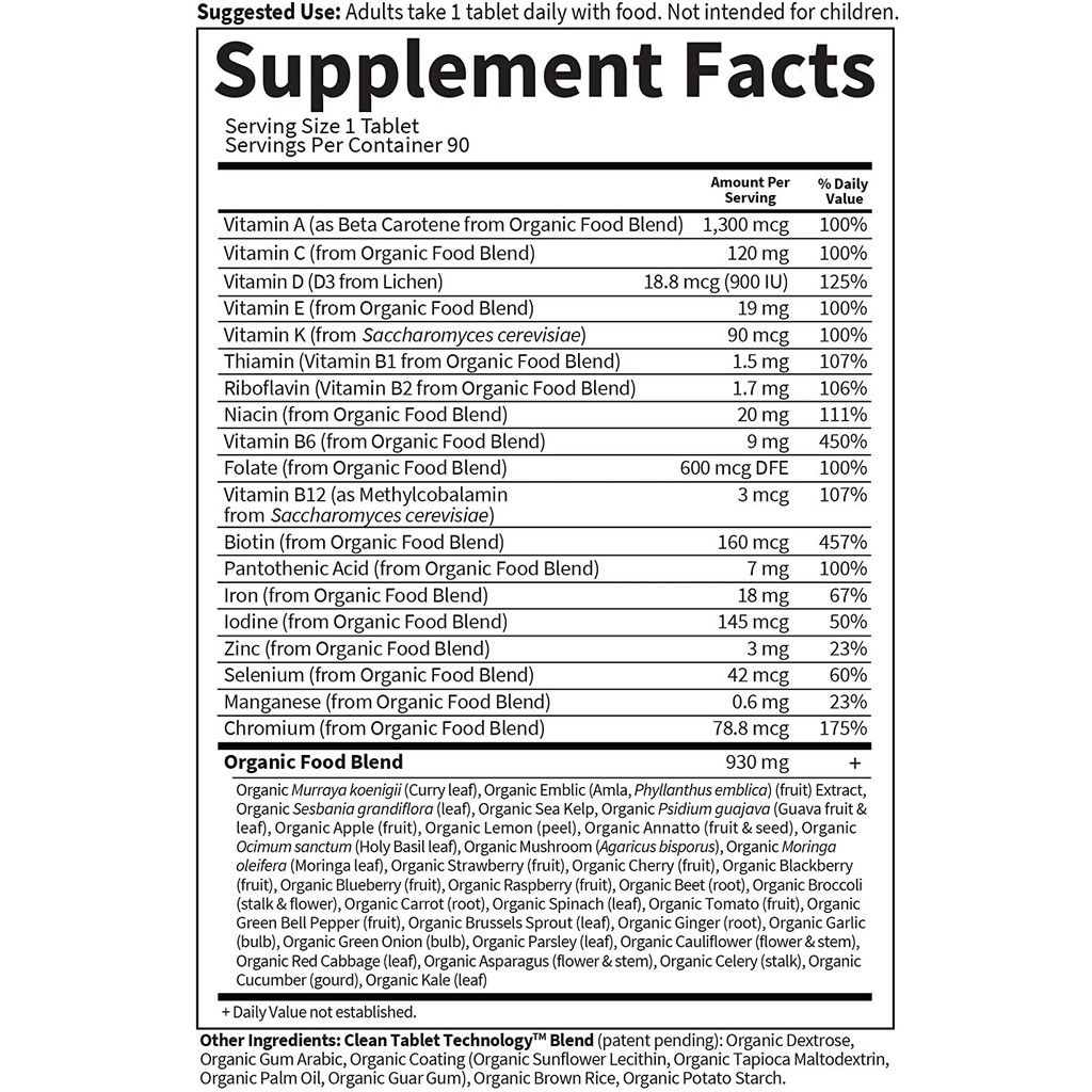 Mykind prenatal once daily Garden of Life