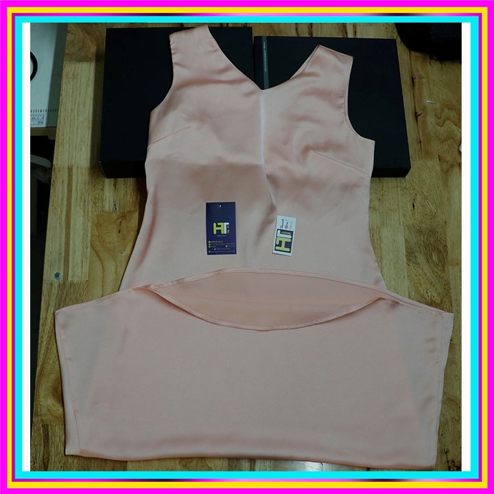 Váy Ngủ 2 dây lụa satin Đầm suông mặc ở nhà dáng dài cao cấp HT TRENDY