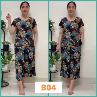 B04📌 Bộ Lanh Mặc Nhà Ống Sớ Dành Cho Mẹ, Người Già và Người Lớn Tuổi Cực Mềm-Mịn-Mát Thấm Mồ Hôi Tốt