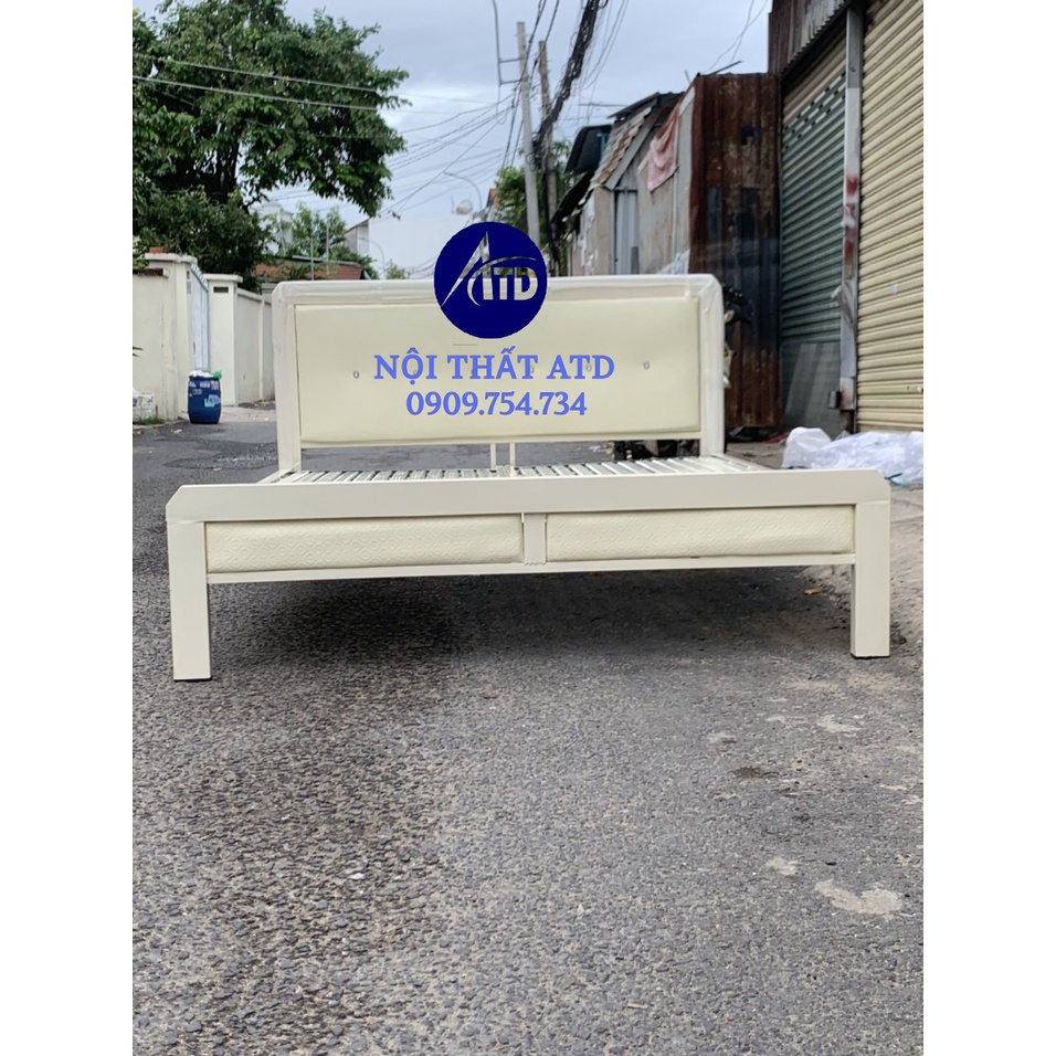 Giường sắt giá rẻ, giường sắt 1m4, lắp ráp dễ dàng, thuận tiện, Shop ATD giao hàng miễn phí