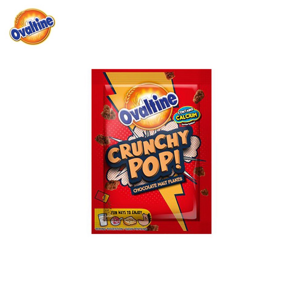 Cacao giòn rắc Ovaltine Crunchy Pop Hộp 15 gói x 8g